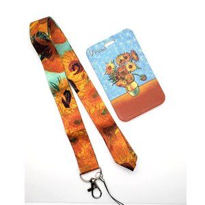Sunflowers Van Gogh Lanyard Yellow Orange